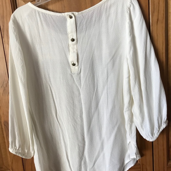 Macy's Polka Dot and Lace Smocked Blouse - Picture 6 of 8